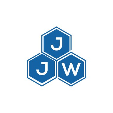 Beyaz arkaplan üzerine JJW harf logosu tasarımı. JJW yaratıcı harflerin baş harfleri logo kavramı. JJW vektör harf tasarımı..