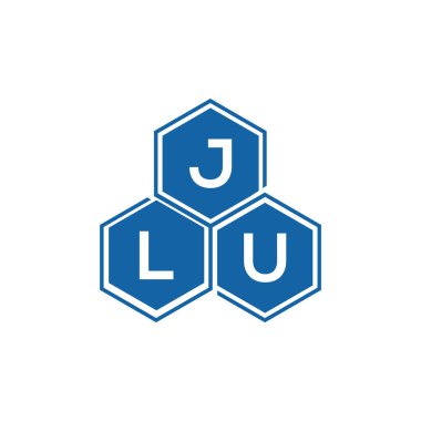 Beyaz arkaplan üzerine JLU harf logosu tasarımı. JLU yaratıcı harf logo kavramı. JLU vektör harf tasarımı..