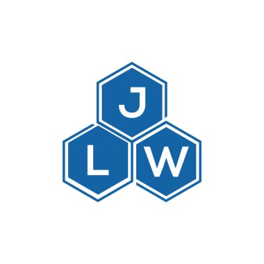 Beyaz arkaplan üzerine JLW harf logosu tasarımı. JLW yaratıcı harflerin baş harfleri logo kavramı. JLW vektör harf tasarımı.