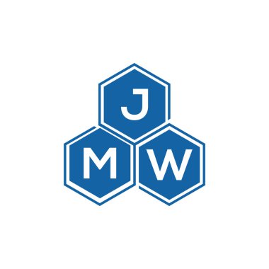Beyaz arkaplan üzerine JMW harf logosu tasarımı. JMW yaratıcı harflerin baş harfleri logo kavramı. JMW vektör harf tasarımı..