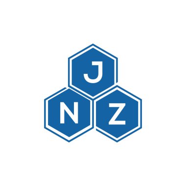 Beyaz arkaplan üzerine JNZ harf logosu tasarımı. JNZ yaratıcı harf logosu. JNZ vektör tasarımı..