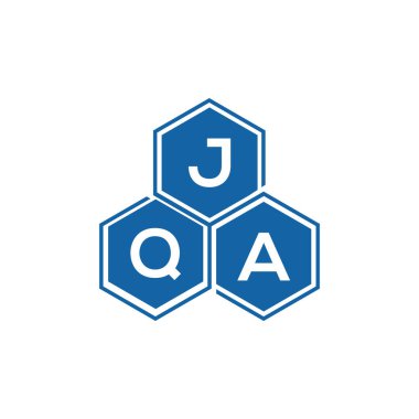 Beyaz arkaplan üzerine JQA harf logosu tasarımı. JQA yaratıcı harf logo kavramı. JQA vektör harf tasarımı..