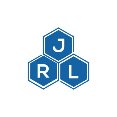 Beyaz arkaplan üzerine JRL harf logosu tasarımı. JRL yaratıcı harf logo kavramı. JRL vektör harf tasarımı..
