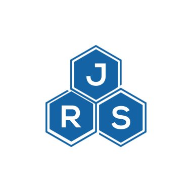 Beyaz arkaplan üzerine JRS harf logosu tasarımı. JRS yaratıcı harf logosu. JRS vektör tasarımı..