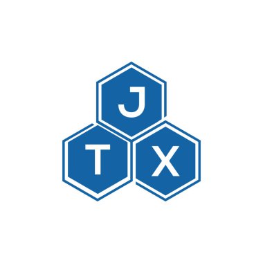 Beyaz arkaplan üzerine JTX harf logosu tasarımı. JTX yaratıcı harf logo kavramı. JTX vektör harf tasarımı..