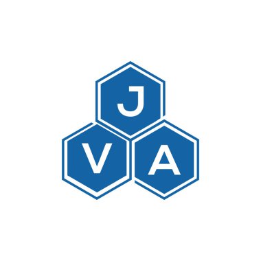 Beyaz arkaplan üzerine JVA harf logosu tasarımı. JVA yaratıcı harf logosu. JVA vektör harf tasarımı..