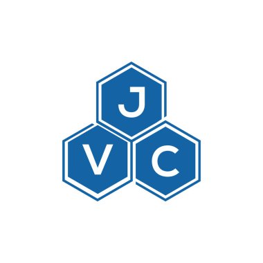 Beyaz arkaplan üzerine JVC harf logosu tasarımı. JVC yaratıcı harf logo kavramı. JVC vektör harf tasarımı..