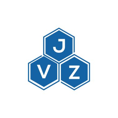 Beyaz arkaplan üzerine JVZ harf logosu tasarımı. JVZ yaratıcı harf logosu. JVZ vektör tasarımı..