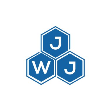 Beyaz arkaplan üzerine JWJ harf logosu tasarımı. JWJ yaratıcı harf logo kavramı. JWJ vektör harf tasarımı..