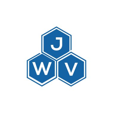 Beyaz arkaplan üzerine JWV harf logosu tasarımı. JWV yaratıcı harf logosu. JWV vektör tasarımı..