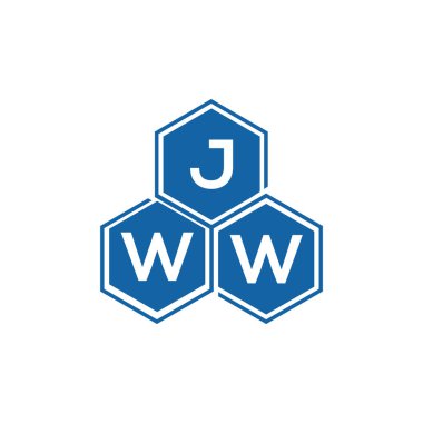 Beyaz arkaplan üzerine JWW harf logosu tasarımı. JWW yaratıcı harflerin baş harfleri logo kavramı. JWW vektör tasarımı..