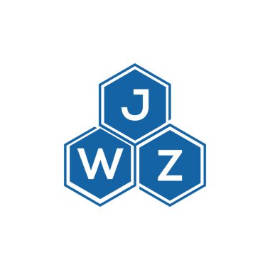 Beyaz arkaplan üzerine JWZ harf logosu tasarımı. JWZ yaratıcı harf logosu. JWZ vektör tasarımı..