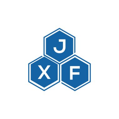 Beyaz arkaplan üzerine JXF harf logosu tasarımı. JXF yaratıcı harf logo kavramı. JXF vektör harf tasarımı..