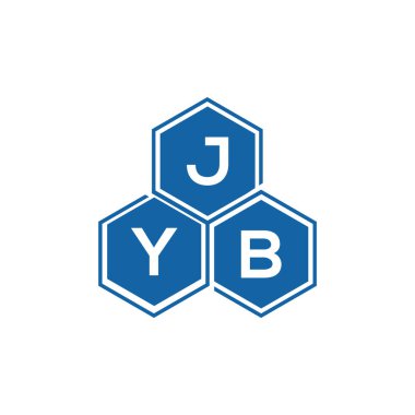 Beyaz arkaplan üzerine JYB harf logosu tasarımı. JYB yaratıcı harf logo kavramı. JYB vektör harf tasarımı..