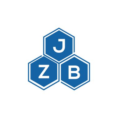 Beyaz arkaplan üzerine JZB harf logosu tasarımı. JZB yaratıcı harf logo kavramı. JZB vektör harf tasarımı..