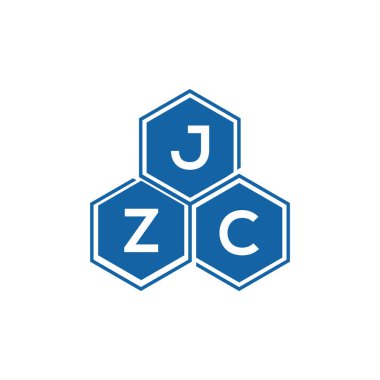 Beyaz arkaplan üzerine JZC harf logosu tasarımı. JZC yaratıcı harf logo kavramı. JZC vektör harf tasarımı..