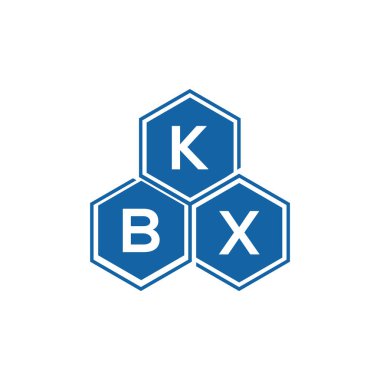 Beyaz arkaplan üzerinde KBX harf logosu tasarımı. KBX yaratıcı harf logo kavramı. KBX vektör harf tasarımı.