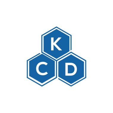 Beyaz arkaplan üzerinde KCD harf logosu tasarımı. KCD yaratıcı harf logo kavramı. KCD vektör tasarımı.