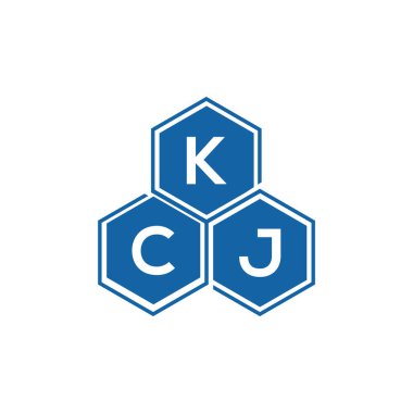 Beyaz arkaplan üzerinde KCJ harf logosu tasarımı. KCJ yaratıcı harf logo kavramı. KCJ vektör harf tasarımı.