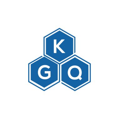Beyaz arkaplanda KGQ harfi logo tasarımı. KGQ yaratıcı harflerin baş harfleri logo kavramı. KGQ vektör harf tasarımı.