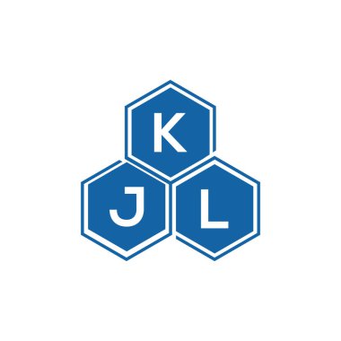 Beyaz arkaplanda KJL harf logosu tasarımı. KJL yaratıcı harflerin baş harfleri logo kavramı. KJL vektör harf tasarımı.