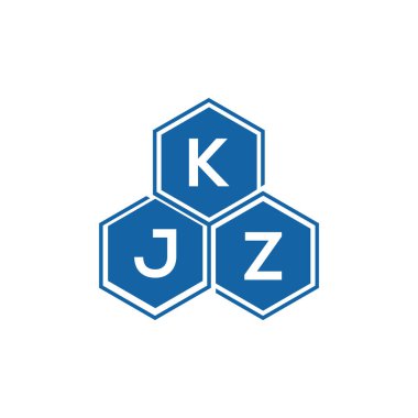 Beyaz arkaplanda KJZ harf logosu tasarımı. KJZ yaratıcı harflerin baş harfleri logo kavramı. KJZ vektör harf tasarımı.