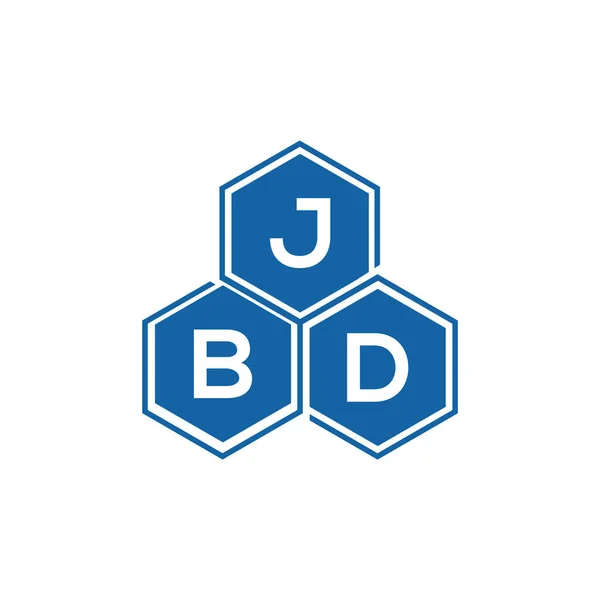 Дизайн Логотипу Літери Jbd Білому Тлі Творчі Ініціали Літери Jbd — стоковий вектор