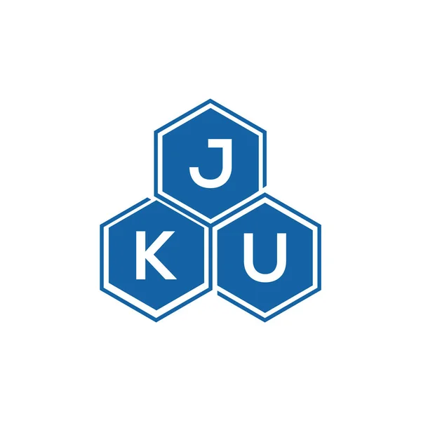 Дизайн Логотипу Jku Білому Фоні Творчі Ініціали Jku Буквено Концепт — стоковий вектор