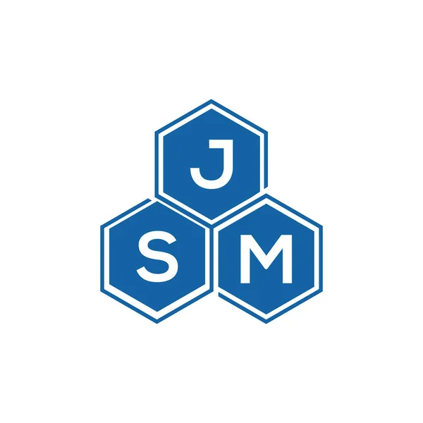 Дизайн Логотипу Jsm Літер Білому Фоні Творчі Ініціали Jsm Букви — стоковий вектор
