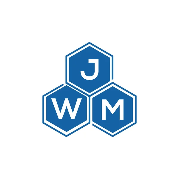 Jwm 디자인 White Background Jwm Creative Initials Letter Logo Concept — 스톡 벡터