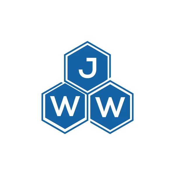 Jww Letra Logotipo Design Fundo Branco Jww Criativo Iniciais Carta — Vetor de Stock