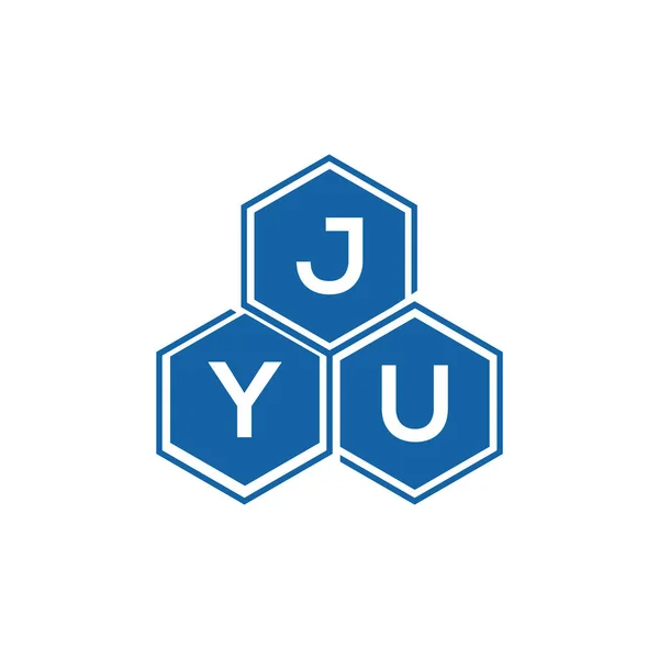 Дизайн Логотипу Літери Jyu Білому Тлі Творчі Ініціали Jyu Концепція — стоковий вектор