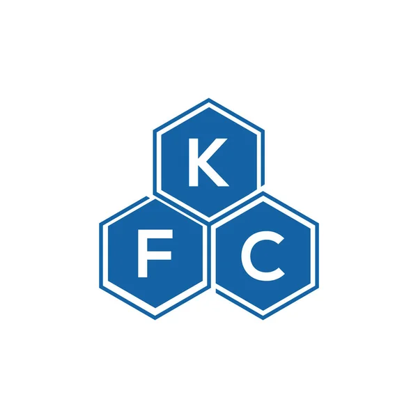 Beyaz arkaplan üzerinde KFC harf logosu tasarımı. KFC yaratıcı harflerin baş harfleri logo kavramı. KFC vektör harf tasarımı.