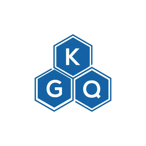Projekt Logo Litery Kgq Białym Tle Kreatywne Inicjały Kgq Koncepcja — Wektor stockowy