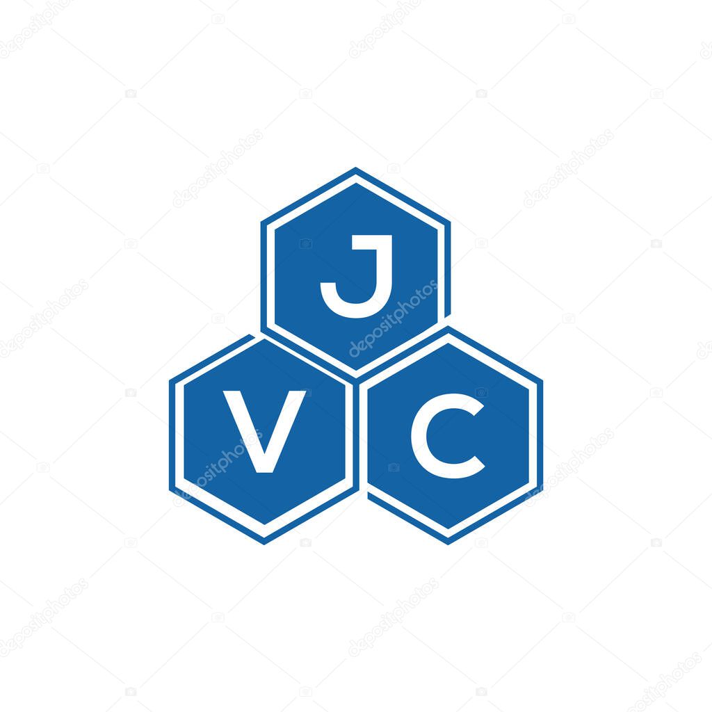 JVC letter logo design on white background.JVC creative initials letter logo concept.JVC vector letter design.
