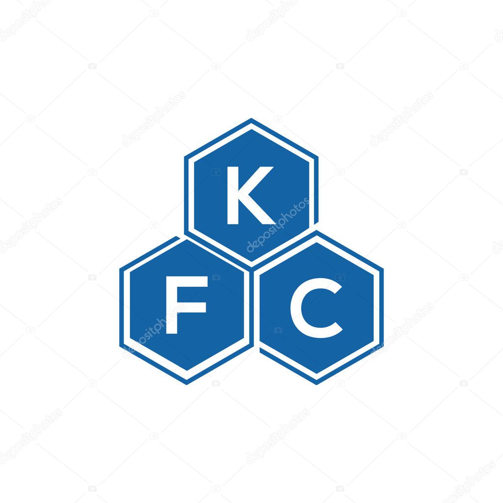 KFC letter logo design on white background.KFC creative initials letter logo concept.KFC vector letter design.
