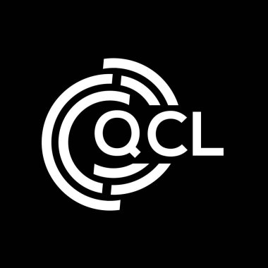 QCL harf logosu tasarımı. QCL monogram harflerin baş harfleri logo kavramı. QCL harf dizaynı siyah arkaplan.