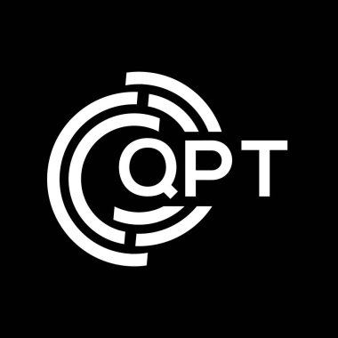 QPT harf logosu tasarımı. QPT monogram harflerin baş harfleri logo kavramı. Siyah arkaplanda QPT harfi tasarımı. QPT harfi logo tasarımı. QPT monogram harflerin baş harfleri logo kavramı. QPT harf dizaynı siyah arkaplan.