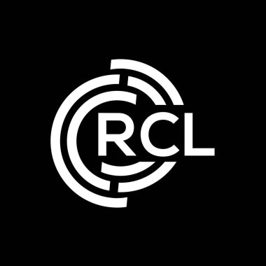 RCL harf logosu tasarımı. RCL monogram harflerin baş harfleri logo kavramı. Siyah arkaplanda RCL harf tasarımı.