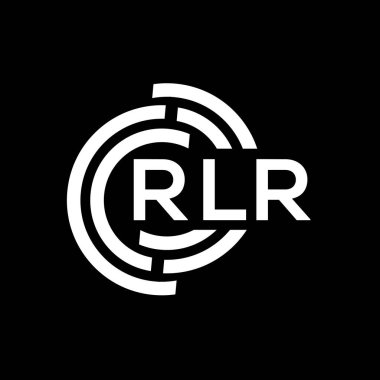 RLR harf logosu tasarımı. RLR monogram harflerin baş harfleri logo kavramı. Siyah arkaplanda RLR harfi tasarımı. RLR harfi logo tasarımı. RLR monogram harflerin baş harfleri logo kavramı. Siyah arkaplanda RLR harf tasarımı.