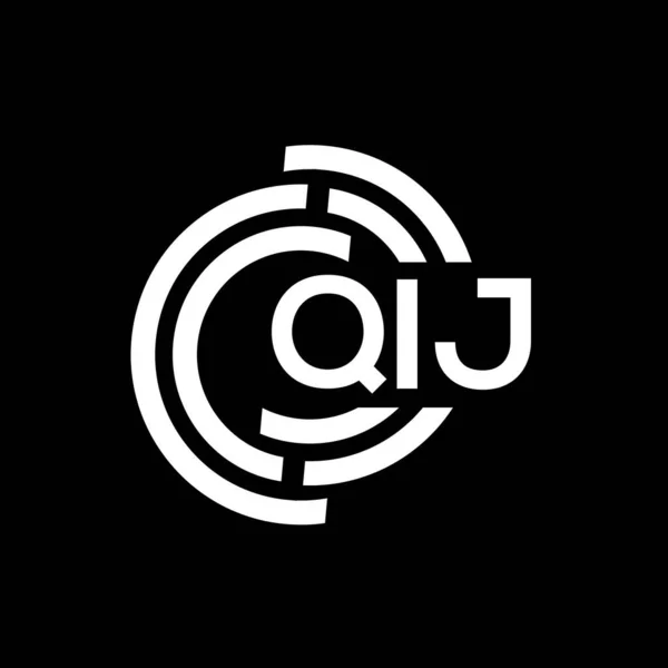 Qij 디자인 Qij 모노그램 로고의 이니셜 Qij 디자인 — 스톡 벡터