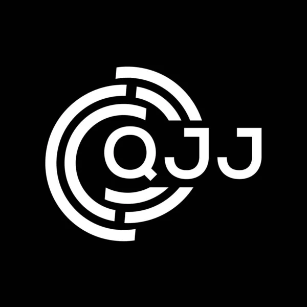 Design Del Logo Della Lettera Qjj Qjj Monogramma Iniziali Lettera — Vettoriale Stock