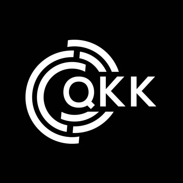 Qkk Harf Logosu Tasarımı Qkk Monogram Harflerin Baş Harfleri Logo — Stok Vektör