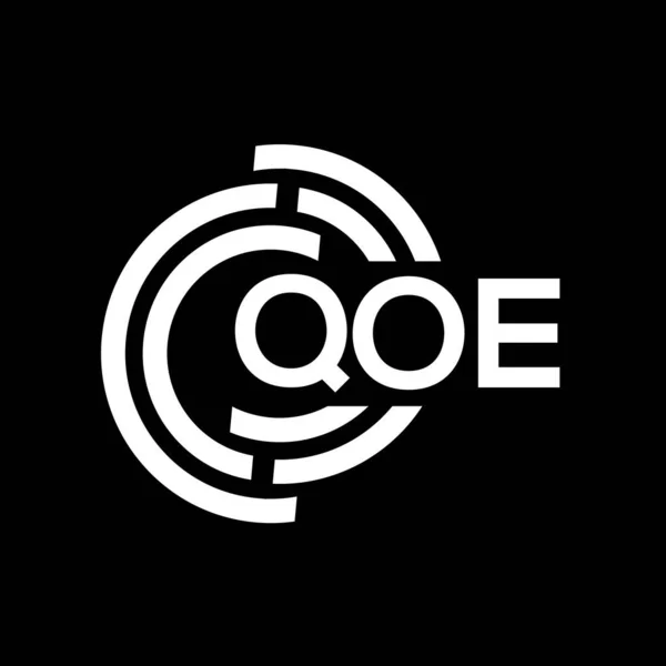 Qoe Design Logotipo Carta Qoe Monograma Iniciais Conceito Logotipo Carta —  Vetores de Stock