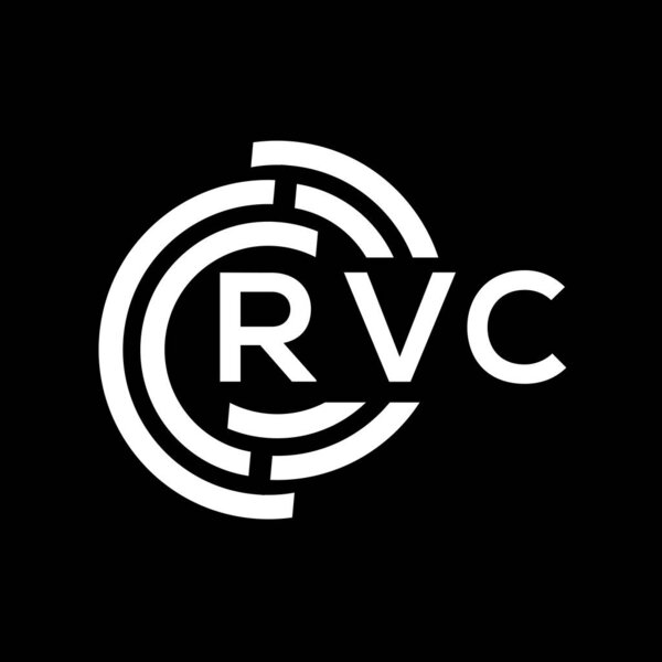 RVC letter logo design. RVC monogram initials letter logo concept. RVC letter design in black background.