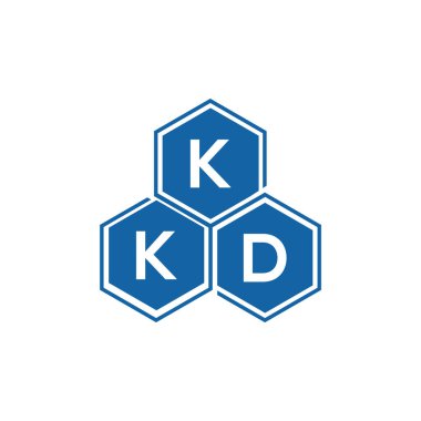 Beyaz arkaplanda KKD harf logosu tasarımı. KKD yaratıcı harflerin baş harfleri logo konsepti. KKD harf tasarımı.