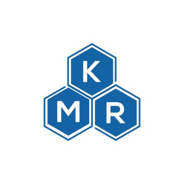 Beyaz arkaplanda KMR harfi logo tasarımı. KMR yaratıcı harflerin baş harfleri logo kavramı. KMR harf tasarımı.