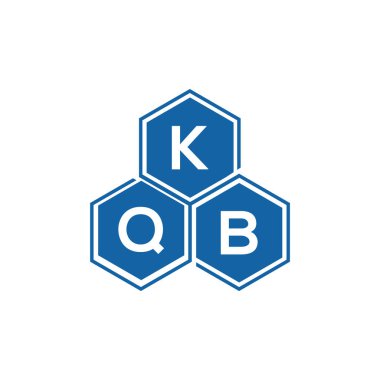 Beyaz arkaplanda KQB harfi logo tasarımı. KQB yaratıcı harflerin baş harfleri logo kavramı. KQB harf tasarımı.