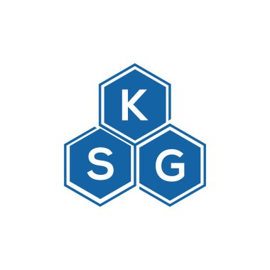Beyaz arkaplanda KSG harfi logo tasarımı. KSG yaratıcı harflerin baş harfleri logo kavramı. KSG harf tasarımı.