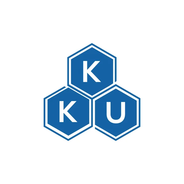 Kku Letter Logo Design White Background Kku Creative Initials Letter — Stock Vector